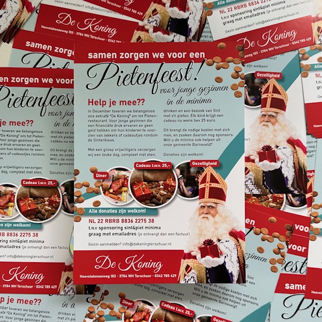 ontwerp/drukwerk flyer sinterklaas